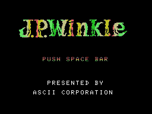 画像ギャラリー No.001のサムネイル画像 / MSX0 Stack専用「J.P.ウィンクル」,プロジェクトEGGで配信開始。1986年に発売されたサイドビューのアクションゲーム