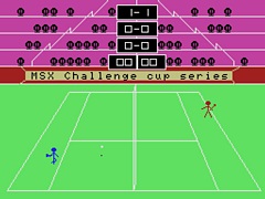 「3Dテニス(MSX版)」,プロジェクトEGGで本日配信。コートを横方向から見てプレイするクラシックスタイルのテニスゲーム