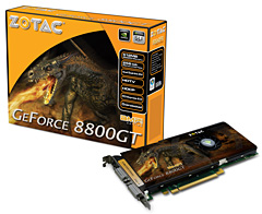 画像集#002のサムネイル/ZOTAC,標準クロック&クロックアップ版のGF8800GTカード