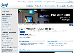 画像ギャラリー No.003のサムネイル画像 / Intel,新しいCoreプロセッサを北米時間2010年1月7日に発表と予告