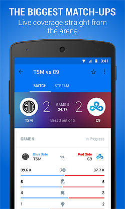 画像ギャラリー No.004のサムネイル画像 / 世界のe-Sports関連ニュースや対戦速報を追えるアプリ「theScore eSports」が海外でリリース。取扱情報のメインは「League of Legends」