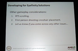 ���������꡼ No.007�Υ���ͥ������ / ��GDC 2010�ϡ�Eyefinity��CrossFireX�������ˡ��ס�AMD��ξ���Ѽ�����Υݥ���Ȥ���⤷�����ݡ��Ȥ�ƤӤ���