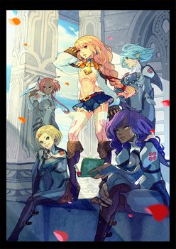画像集#002のサムネイル/レンの奥義「金色冠」をスクリーンショットでチェック! カプコン,PSP用RPG「LAST RANKER」の主人公ジグとヒロイン レンとの対決シーンを公開