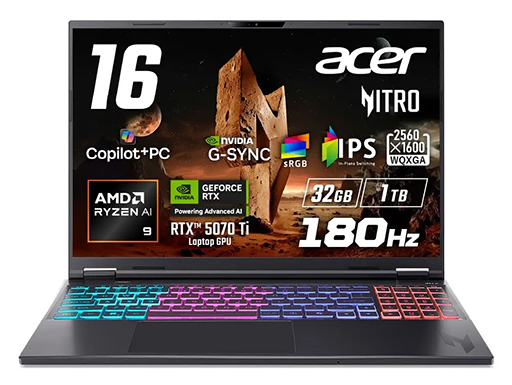 画像ギャラリー No.002のサムネイル画像 / Ryzen&GeForce RTX 50シリーズ搭載の16インチ級ゲームノートPC計2製品がAcerから