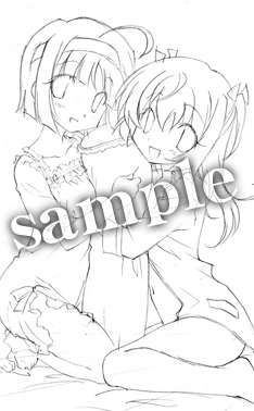 画像ギャラリー No.005のサムネイル画像 / 色はないけど肌色が多いことは分かる。「快盗天使ツインエンジェル〜時とセカイの迷宮〜」,店舗別購入特典イラストのラフ画が公開に