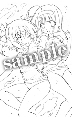 画像ギャラリー No.007のサムネイル画像 / 色はないけど肌色が多いことは分かる。「快盗天使ツインエンジェル〜時とセカイの迷宮〜」,店舗別購入特典イラストのラフ画が公開に