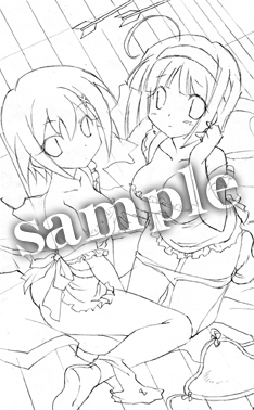 画像ギャラリー No.009のサムネイル画像 / 色はないけど肌色が多いことは分かる。「快盗天使ツインエンジェル〜時とセカイの迷宮〜」,店舗別購入特典イラストのラフ画が公開に