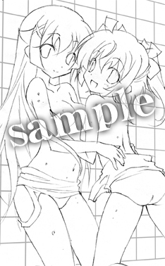 画像ギャラリー No.010のサムネイル画像 / 色はないけど肌色が多いことは分かる。「快盗天使ツインエンジェル〜時とセカイの迷宮〜」,店舗別購入特典イラストのラフ画が公開に