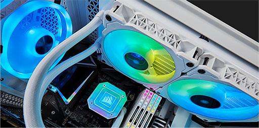画像ギャラリー No.004のサムネイル画像 / 高輝度LED搭載のCorsair製簡易液冷クーラーに白色モデルが追加