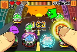 画像ギャラリー No.002のサムネイル画像 / iOS版タッチアクションゲーム「Alien Rush」が配信。エイリアンを指先で撃退