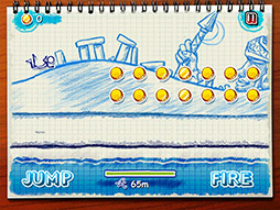 画像ギャラリー No.003のサムネイル画像 / 棒人間のスケッチマンがひた走る。横スクロール型のアクション「Sketchman」を紹介する「(ほぼ)日刊スマホゲーム通信」第34回