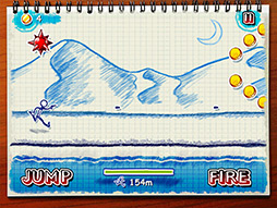 画像ギャラリー No.007のサムネイル画像 / 棒人間のスケッチマンがひた走る。横スクロール型のアクション「Sketchman」を紹介する「(ほぼ)日刊スマホゲーム通信」第34回