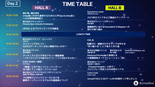 画像ギャラリー No.004のサムネイル画像 / Unreal Engineの大型勉強会「UNREAL FEST 2025 TOKYO」,講演スケジュールを公開。基調講演は,Epic GamesのCEOと日本法人の代表が登壇