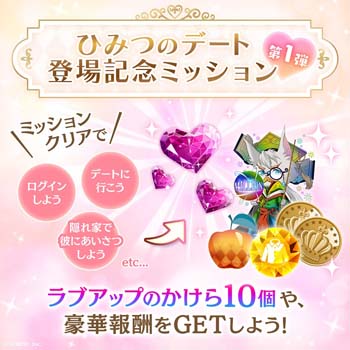 画像ギャラリー No.003のサムネイル画像 / 「夢王国と眠れる100人の王子様」,隠れ家機能に“ひみつのデート”が登場