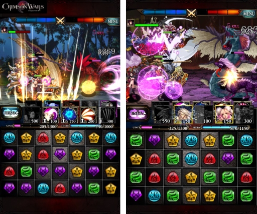 画像集#002のサムネイル/gloops,パズルで戦うラインディフェンスゲーム「クリムゾンウォーズ」の配信を開始。プレイヤー同士のリアルタイム対戦や協力プレイも可能