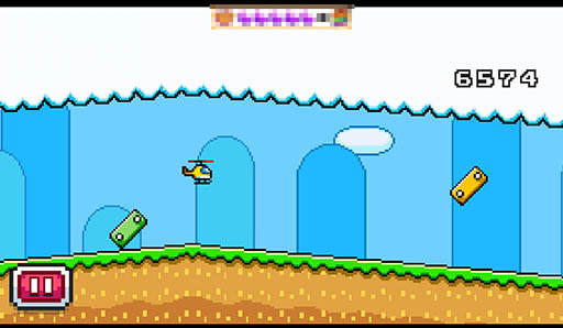 画像ギャラリー No.010のサムネイル画像 / 繊細なタッチ操作でヘリコプターを操縦しよう。スマートフォン向けフライトアクション「飛べコプター」を紹介する「(ほぼ)日刊スマホゲーム通信」第767回