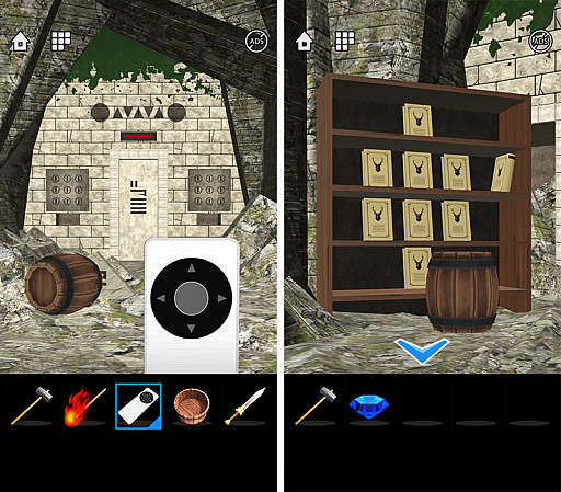 画像ギャラリー No.002のサムネイル画像 / スマホ向け脱出ゲーム「Lost DOOORS」が本日配信スタート。遺跡を舞台にした全48面のステージクリア型ゲーム