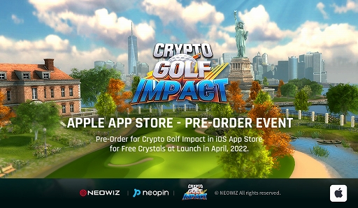 画像ギャラリー No.001のサムネイル画像 / 「Crypto golf impact」がApp Storeにて事前登録の受付を開始
