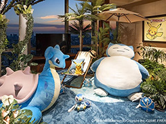 「ポケモン コラボレーション サマー 2025」,グランド ハイアット 東京で開催。ラプラス&カビゴンの大型ぬいぐるみがあるチェアマン スイート