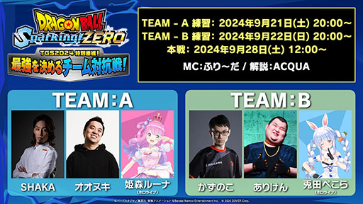 画像ギャラリー No.012のサムネイル画像 / 「ドラゴンボール Sparking! ZERO」など新作の試遊を楽しめる。バンダイナムコエンターテインメントのTGS2024出展情報が発表に