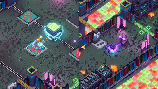 画像ギャラリー No.007のサムネイル画像 / 2人Co-opが楽しいパズルACT「Bytebond」リリース。メタリックなクマのフィギュア風キャラを操り,ウイルスをコンピュータから追い出せ!