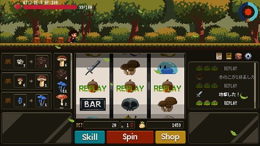 画像ギャラリー No.003のサムネイル画像 / スロットとRPGを融合したPC用ゲーム「JACKPOISON」,本日リリース。コインを集めてスキルを開放し,攻撃役を揃えて敵を倒そう