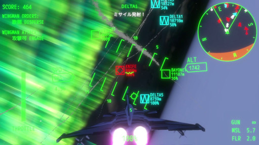 画像ギャラリー No.001のサムネイル画像 / リアル志向のフライトシューティング「オーロラ・フライト」,Steamで正式リリース。自動化された空戦ではなく,操縦と判断が勝敗を左右する