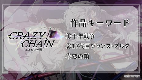 画像ギャラリー No.004のサムネイル画像 / 「CRAZY CHA!N -エルピスの鎖-」のメインキャストが明らかに。移植作「Glass Heart Princess for Nintendo Switch」も発表