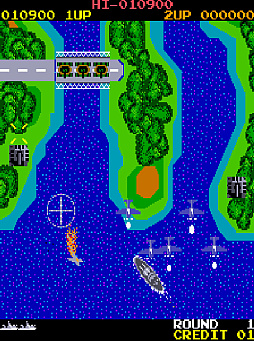 画像ギャラリー No.003のサムネイル画像 / 戦艦を操縦し,敵の戦艦や戦闘機を退けながら要塞の破壊を目指す。STG「ディー・デー」がアーケードアーカイブスで8月7日に配信