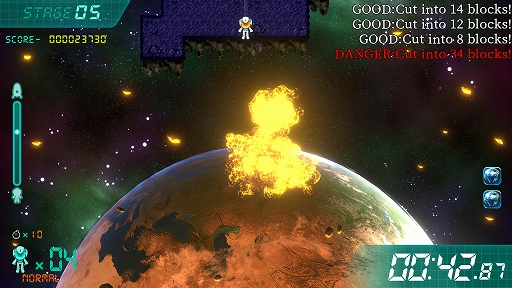 画像ギャラリー No.004のサムネイル画像 / 迫り来る巨大隕石を爆破して,地球の救世主となれ! 「アースセイバー」,PC版をSteamでリリース。体験版も配信中