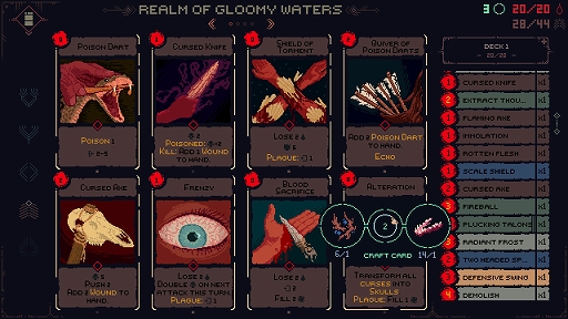 画像ギャラリー No.005のサムネイル画像 / ソウルライクデッキビルダーを謳う「Death Howl」本日配信。幼い息子を失った狩人の母親が,霊妙なる深淵の世界に足を踏み入れる