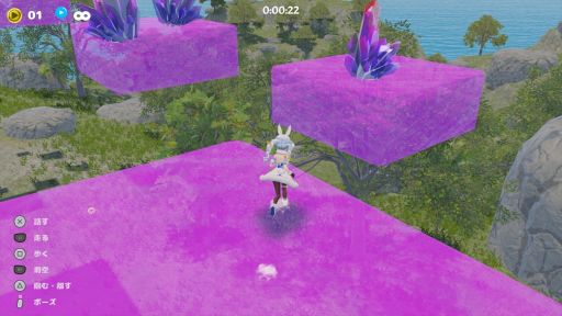 画像ギャラリー No.011のサムネイル画像 / ホロメンのエピソードを元ネタにした足場が登場。ジャンプアクションゲーム「はねホロ!」,10月17日にSteamで配信