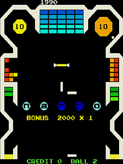 画像ギャラリー No.004のサムネイル画像 / 爆発で高得点を狙えるブロックくずしゲーム「ボムビー」,アケアカで11月20日に配信。1979年にナムコから発売されたタイトル