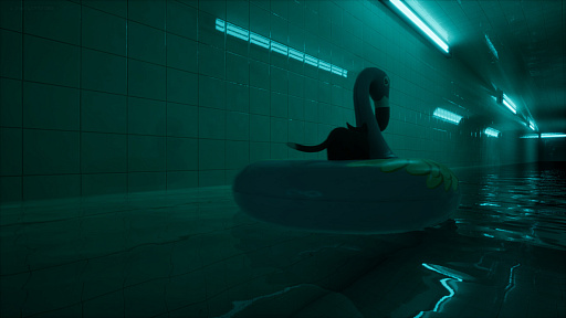 画像ギャラリー No.008のサムネイル画像 / 猫がバックルームなどのリミナルスペースを歩き回るゲーム「LIMINAL CAT」,Steamストアページを公開中