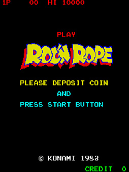 画像ギャラリー No.001のサムネイル画像 / アケアカ版「ロックンロープ」配信開始。ロープを使い最適なルートを見つけながら頂上を目指せ。1983年にKONAMIから発売されたACTゲーム