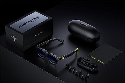 画像ギャラリー No.005のサムネイル画像 / Kiroshi製サイバーウェアが現実世界に降臨!? VITURE×「サイバーパンク2077」のコラボサングラス型ディスプレイが1万台限定で発売