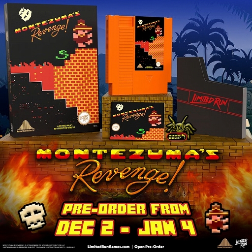 画像ギャラリー No.008のサムネイル画像 / レトロゲームをレトロな海外ファミコンに移植,カートリッジ版を発売。探索アクション「Montezuma's Revenge!」の予約を受付中
