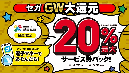 ���������꡼ No.001�Υ���ͥ������ / �����Υ�������������ץ��SEGA�ץ�ȥ���о�Ź�ޤˤ������20�󤬴Ը�����륭���ڡ��󤬳���